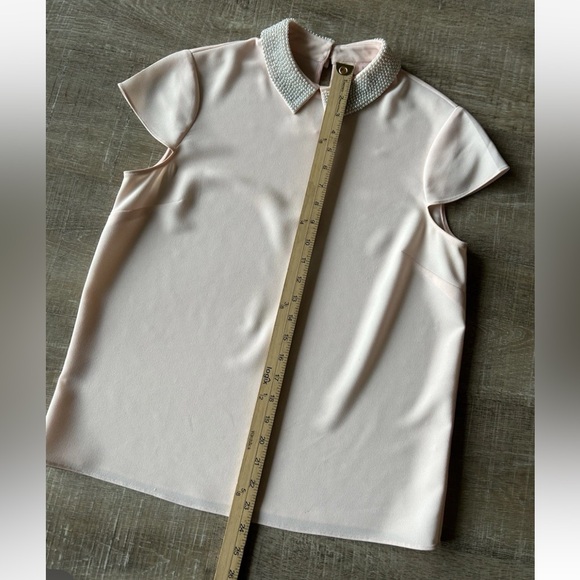 TED BAKER Hellia faux pearl bead embellished collar dressy blouse top 4 party 1 - Picture 6 of 11